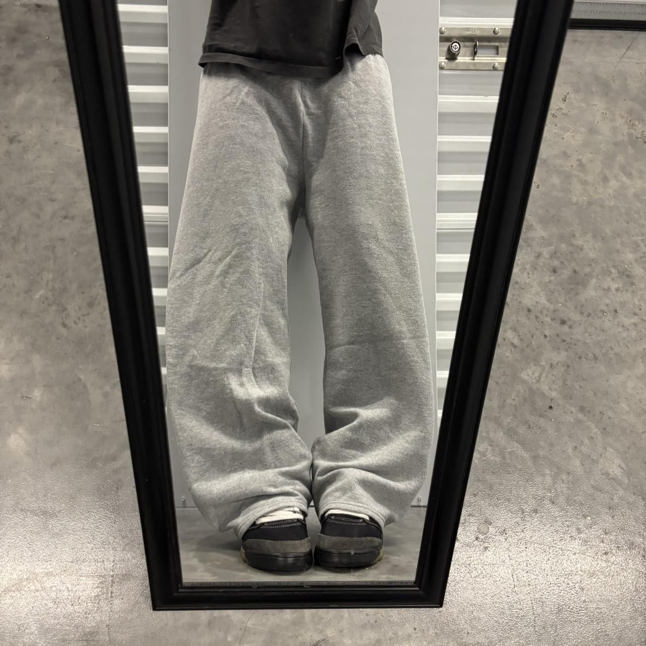 Japanese Brand × Vintage Crazy Vintage Y2K/2000s Baggy Light Grey Skater Sweatpants! Size US 36 / EU 52 - 2 Thumbnail