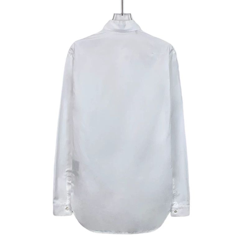 Dior Dior Size 37 White cotton lapel long-sleeved shirt 2501-Nex Size US XS / EU 42 / 0 - 2 Thumbnail