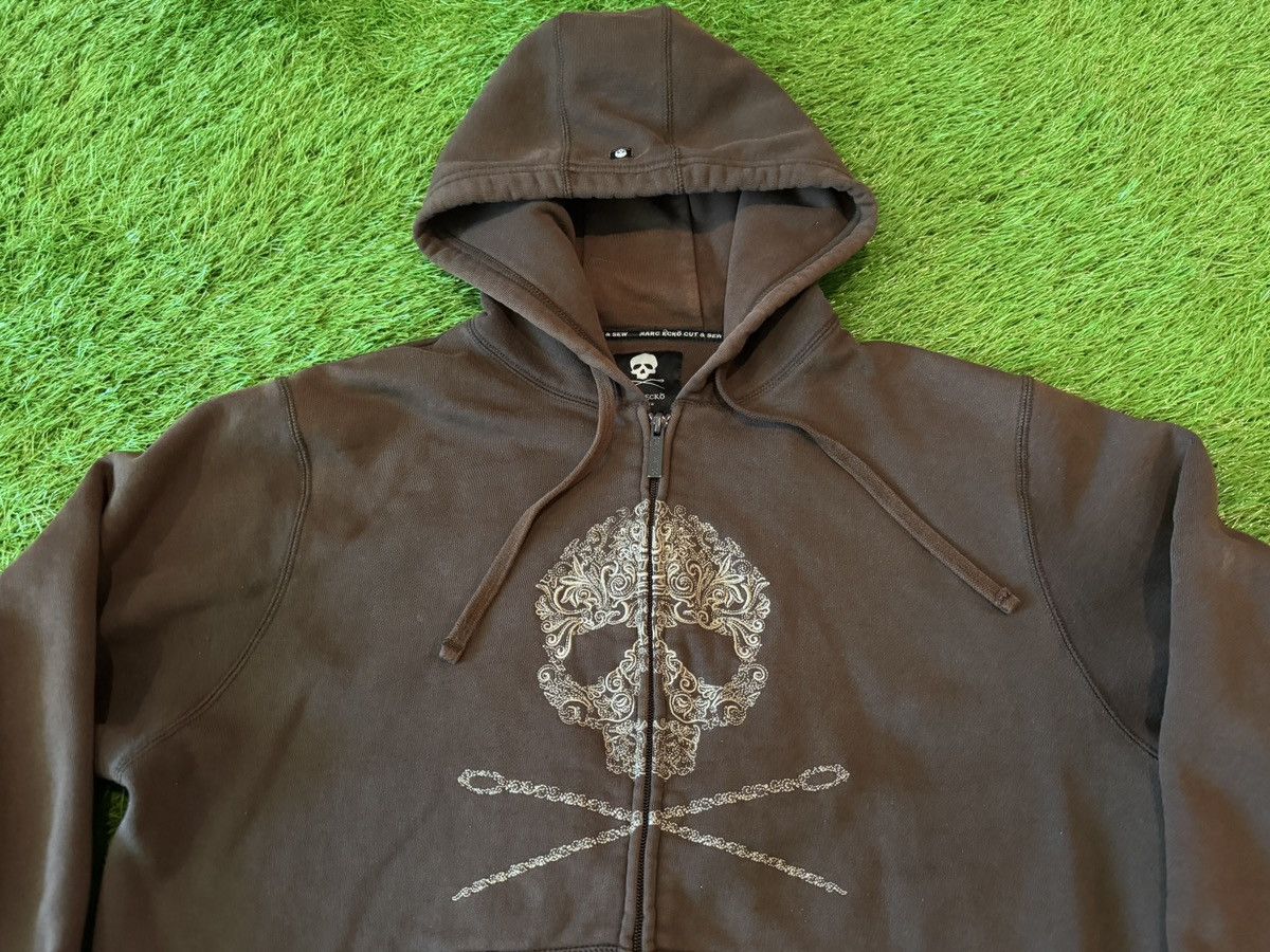 Marc Ecko Marc Ecko Cut & Sew Embroidered Skull Y2K Grunge Zip Hoodie Size US M / EU 48-50 / 2 - 2 Thumbnail
