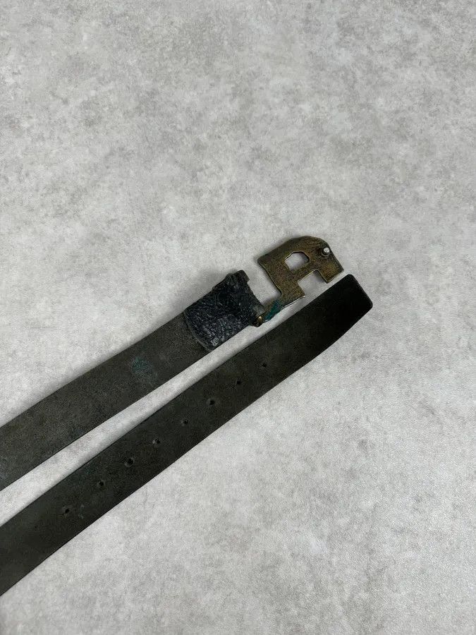 Armani Armani AJ Black Leather Hammered Belt Size ONE SIZE - 5 Thumbnail