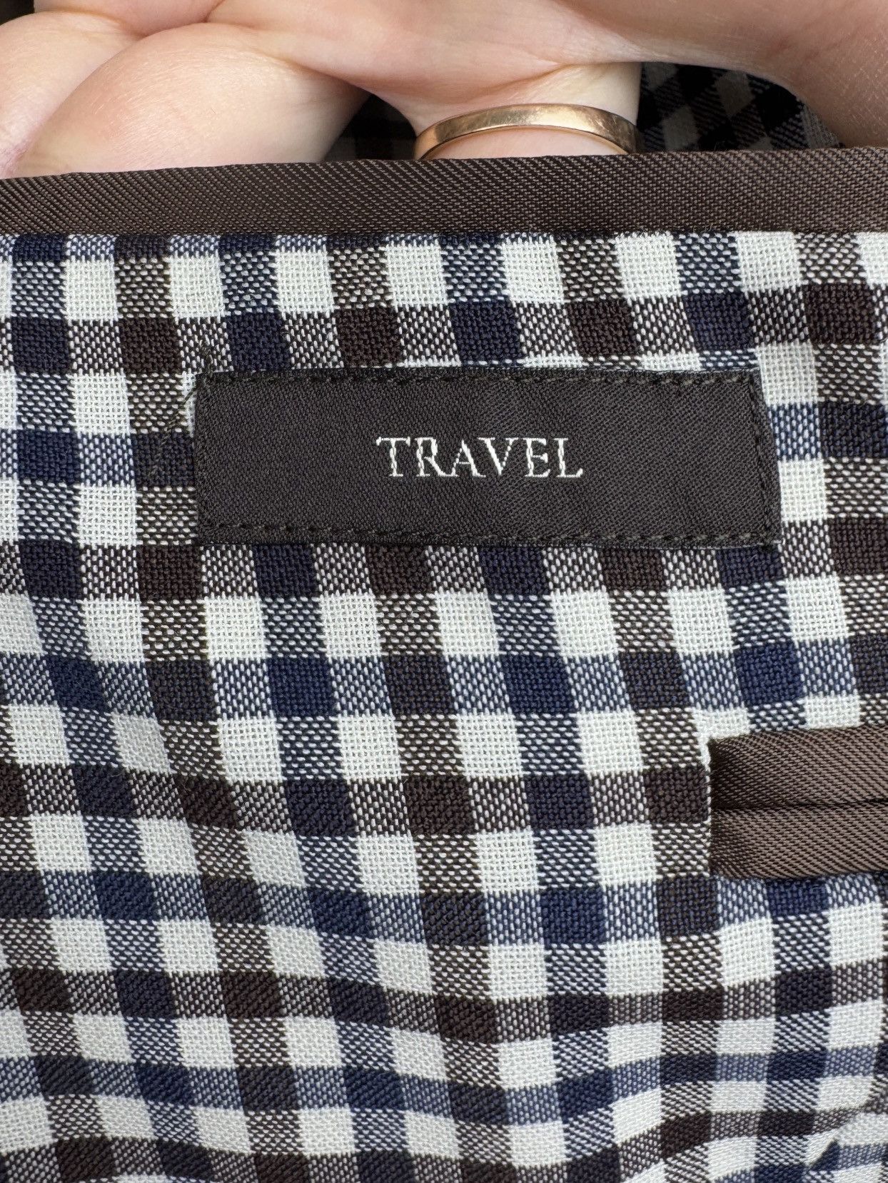 Canali Canali Italy Wool Cotton Travel Checkered 2 button blazer Size 46R - 9 Thumbnail
