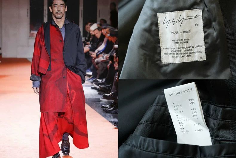 Yohji Yamamoto Yohji Yamamoto Yohji Yamamoto Red Black Coat with Scarf Size US M / EU 48-50 / 2 - 9 Thumbnail