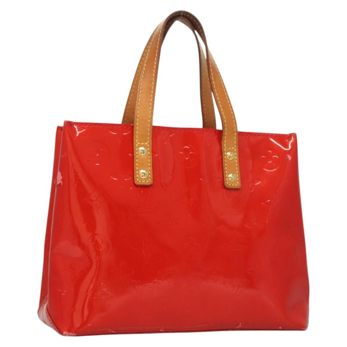 Louis Vuitton LOUIS VUITTON Monogram Vernis Reade PM Hand Bag Red Rouge Size ONE SIZE - 1 Thumbnail
