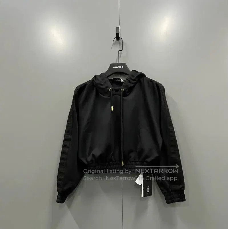 Fendi Fendi Black Cotton Long Sleeve Cropped Hoodie . Size XXS / US 00 / IT 34 - 1 Thumbnail