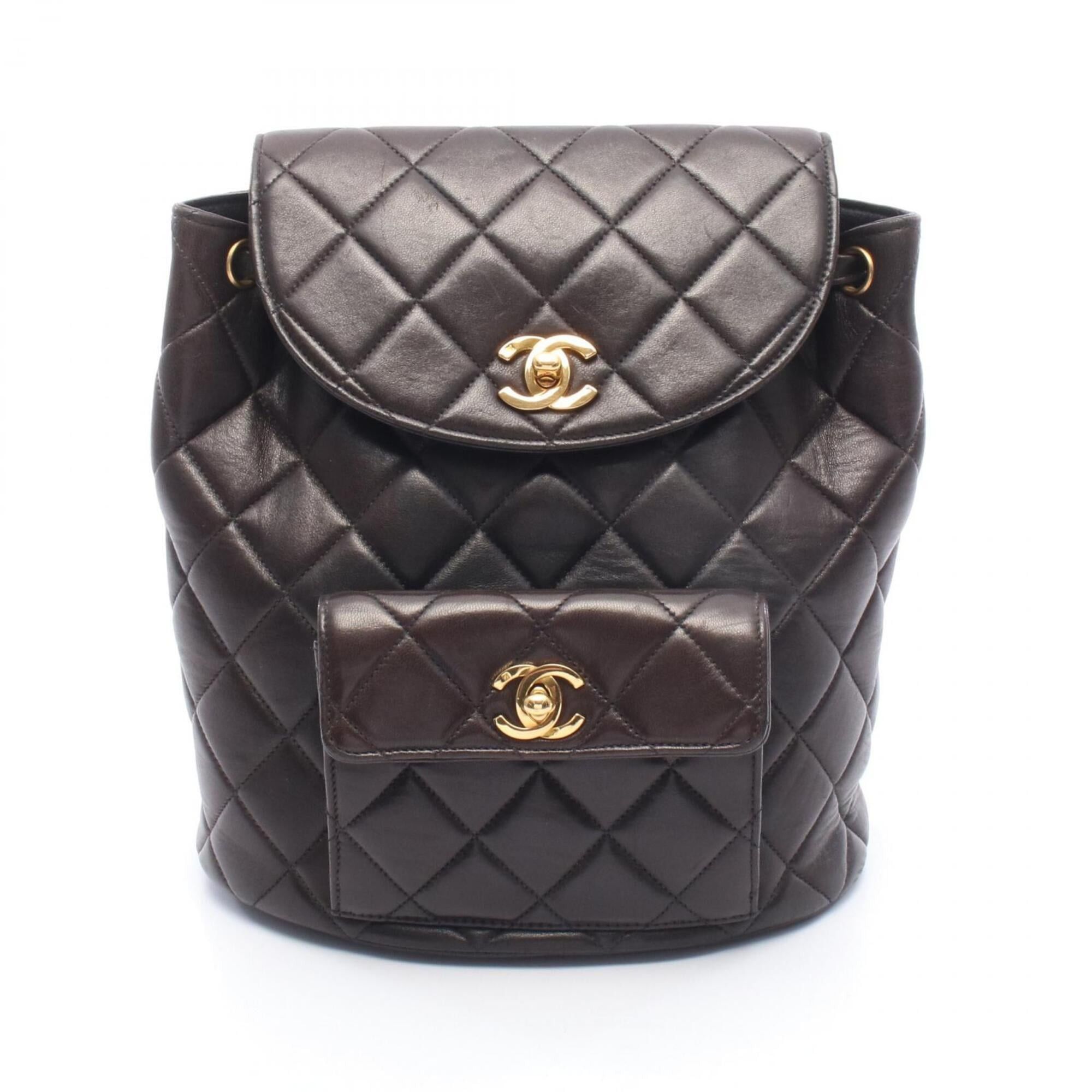 Chanel Chanel Matelassé Backpack/Handbag, Lambskin Leather, Women's, Black Size ONE SIZE - 1 Thumbnail