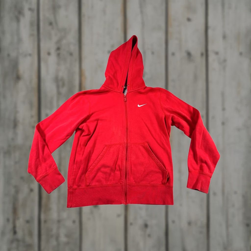 Nike Nike Hoodie Mens M Red Full Zip Distressed 90s Swoosh Logo Baggy Fame Sportswear Size US M / EU 48-50 / 2 - 1 Thumbnail