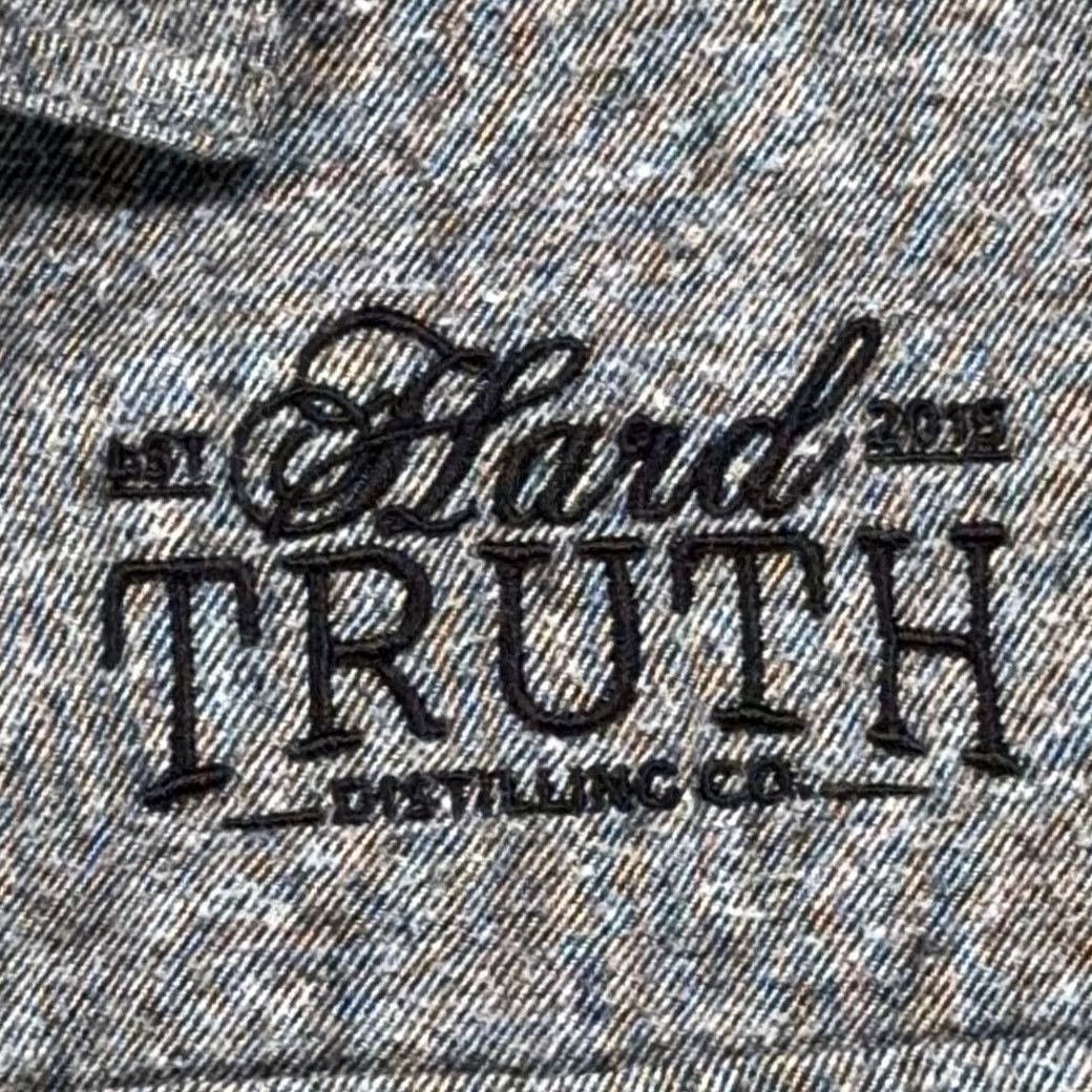 Burnside HARD TRUTH Shirt Burnside Gray XL Distilling Promo Flannel Button-Up Long Sleeve with Pockets Mens Size US XL / EU 56 / 4 - 4 Thumbnail
