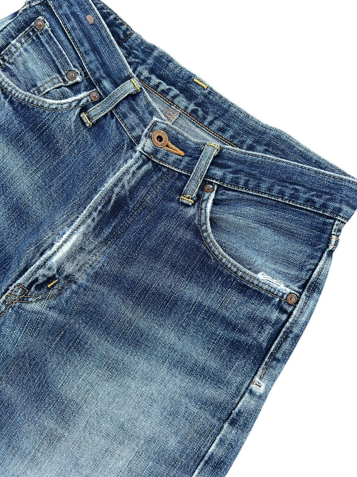 Kapital Trashed Vintage Edwin 505z Selvedge Denim Jeans Size US 30 / EU 46 - 5 Thumbnail