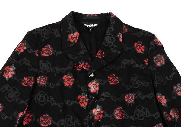 Other Comme des Garcons Black retro flower jacket Size S / US 4 / IT 40 - 4 Thumbnail