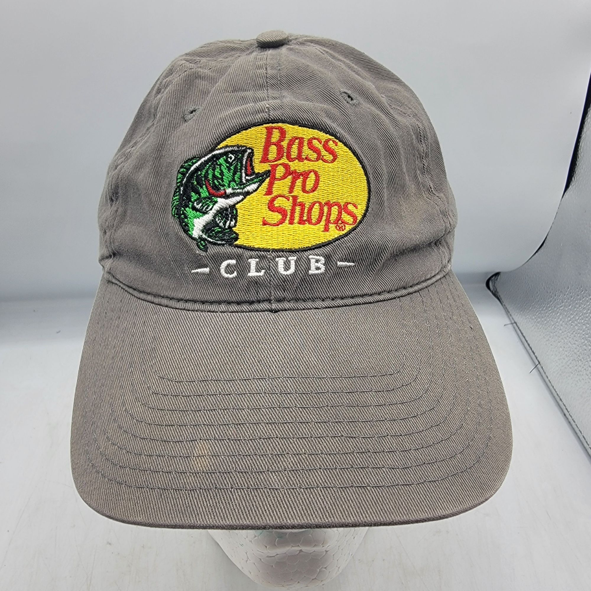 Bass Pro Shops Bass Pro Shops Club Hat Adult Adjustable Strapback Gray ...