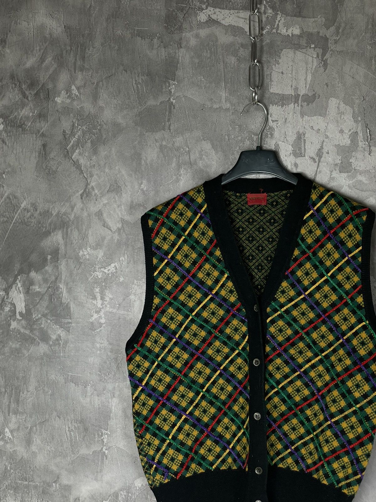 Japanese Brand × Kenzo × Vintage Vintage 80's Kenzo Japan Courduroy Wool Knitted Vest Size M / US 6-8 / IT 42-44 - 3 Thumbnail