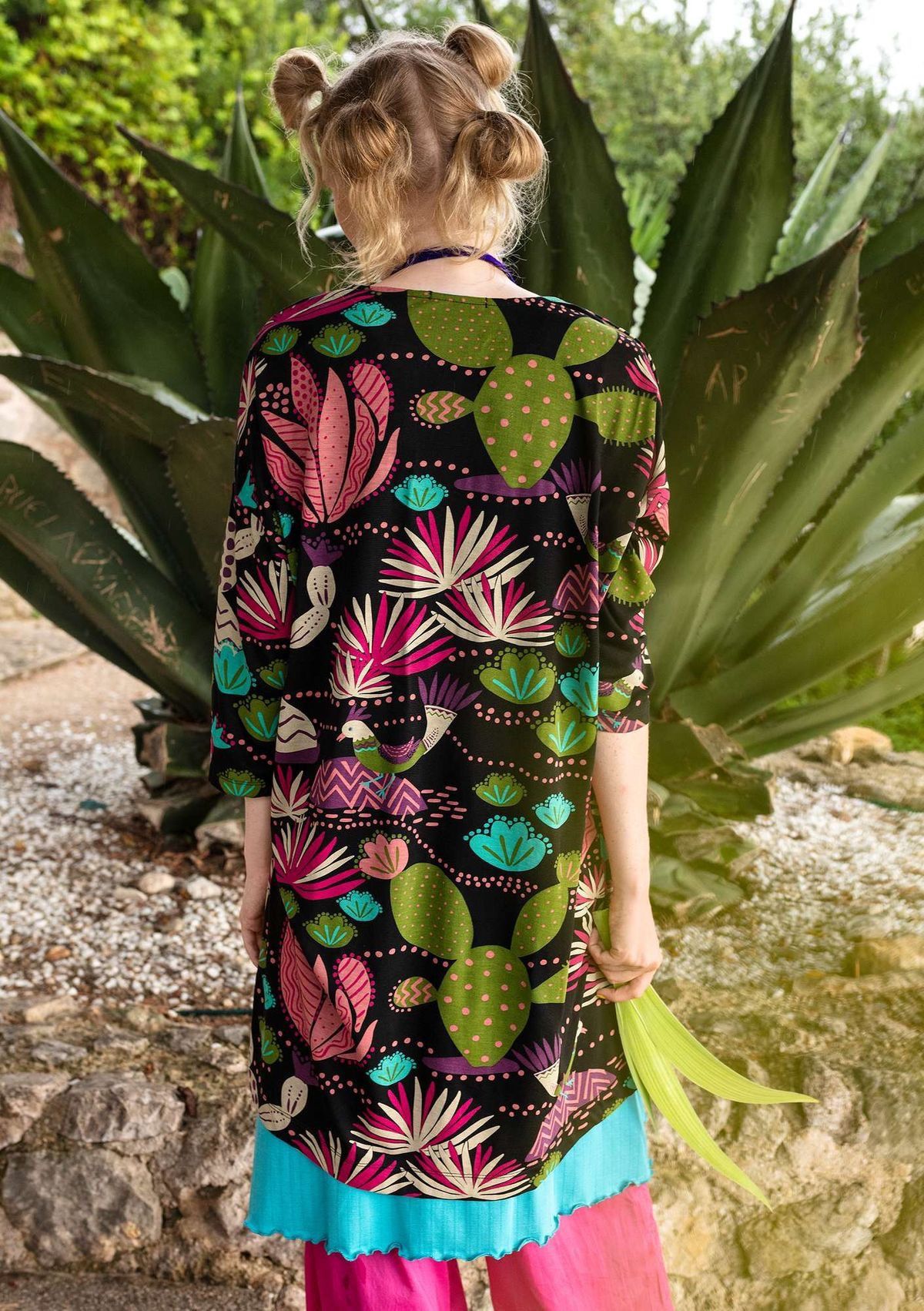 Designer × Gudrun Sjoden Gudrun Sjoden Floral Tunic Dress Cactus Shirt Sz S Sjöden Size S / US 4 / IT 40 - 3 Thumbnail
