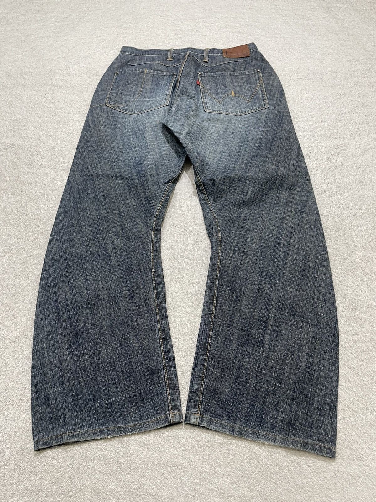 Le Grande Bleu (L.G.B.) 2000s Vintage Flared Jeans Edwin Denim Y2K Size US 30 / EU 46 - 9 Thumbnail