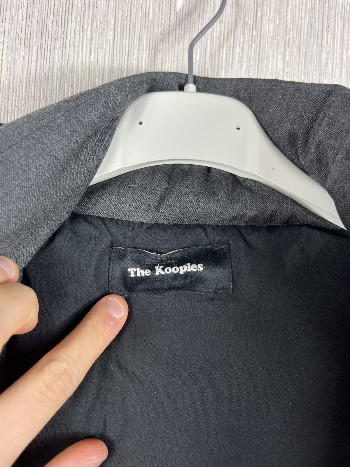 Designer × The Kooples The Kooples wool down puffer jacket hooded leather acs Size US M / EU 48-50 / 2 - 18 Thumbnail