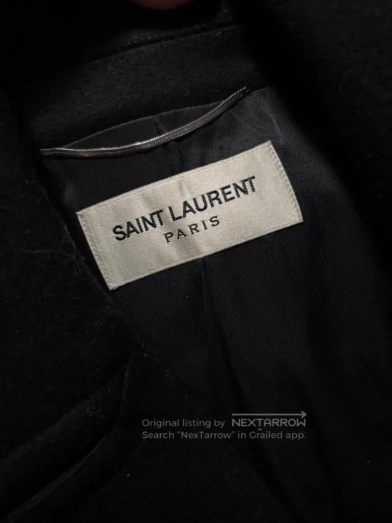 Saint Laurent Paris Saint Laurent Paris Navy button double-breasted coat Size US S / EU 44-46 / 1 - 7 Thumbnail