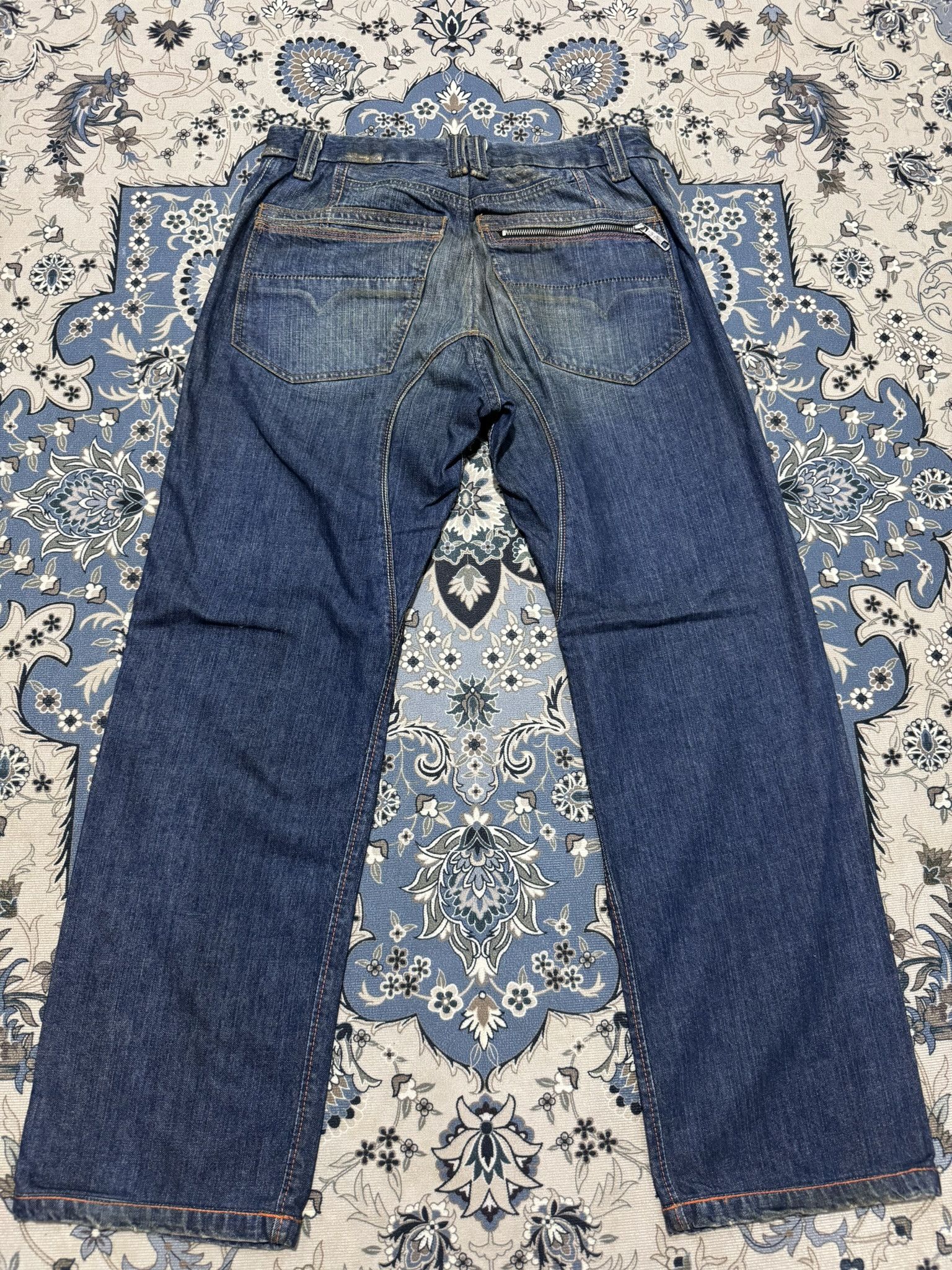 Diesel × Diesel Black Gold Diesel Industry Double Waist Zipper Jeans Buttonfly Size US 33 - 2 Thumbnail