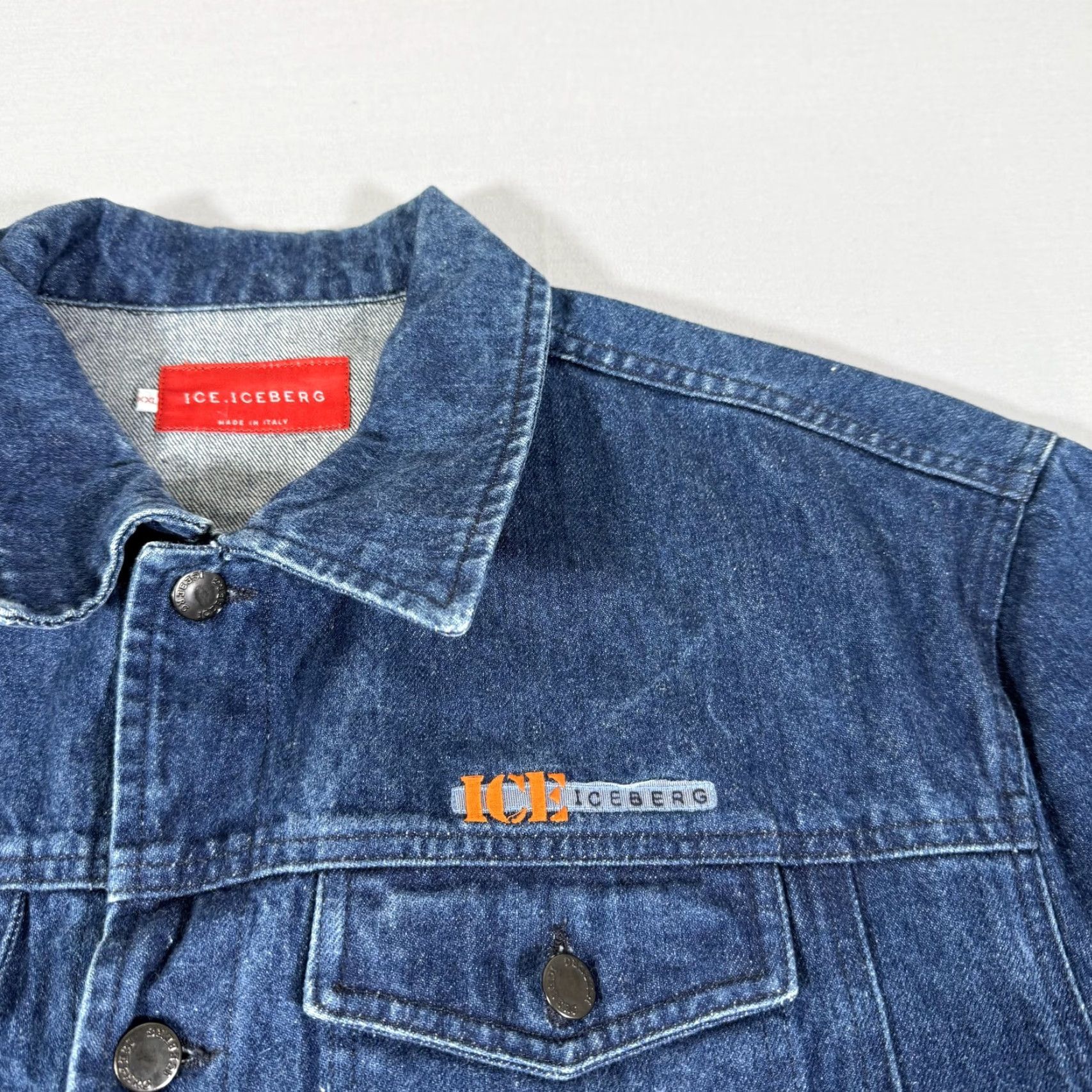 Vintage VINTAGE Iceberg Mens Jacket 2XL Denim Coat Disney Donald Duck Cartoon Made in Italy Casual Size US 39 - 3 Thumbnail
