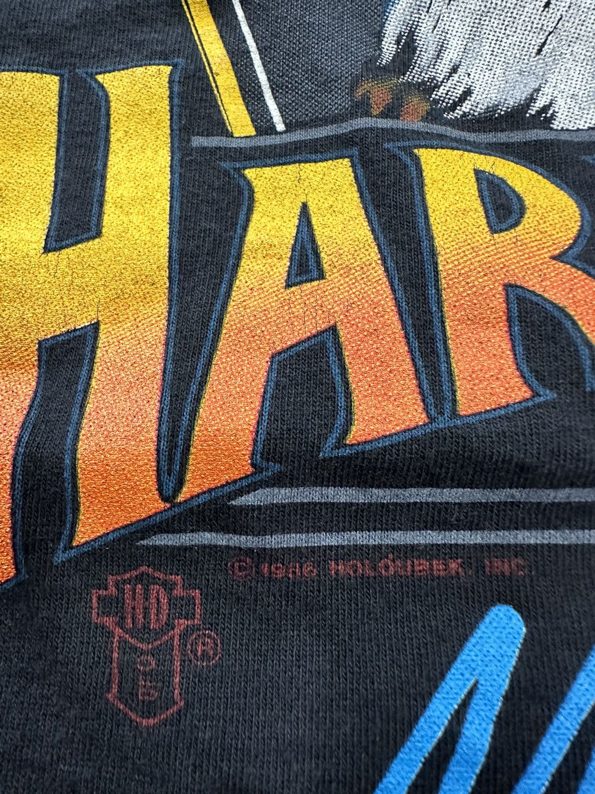 Vintage Vintage 80s Harley Davidson Born In The USA Biker T-Shirt Size US L / EU 52-54 / 3 - 6 Thumbnail