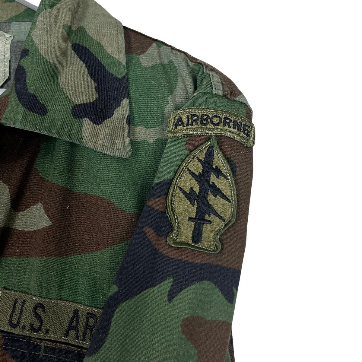 Vintage 🔥 VINTAGE US ARMY COMBAT WOODLAND CAMOUFLAGE JACKET Size US M / EU 48-50 / 2 - 15 Thumbnail