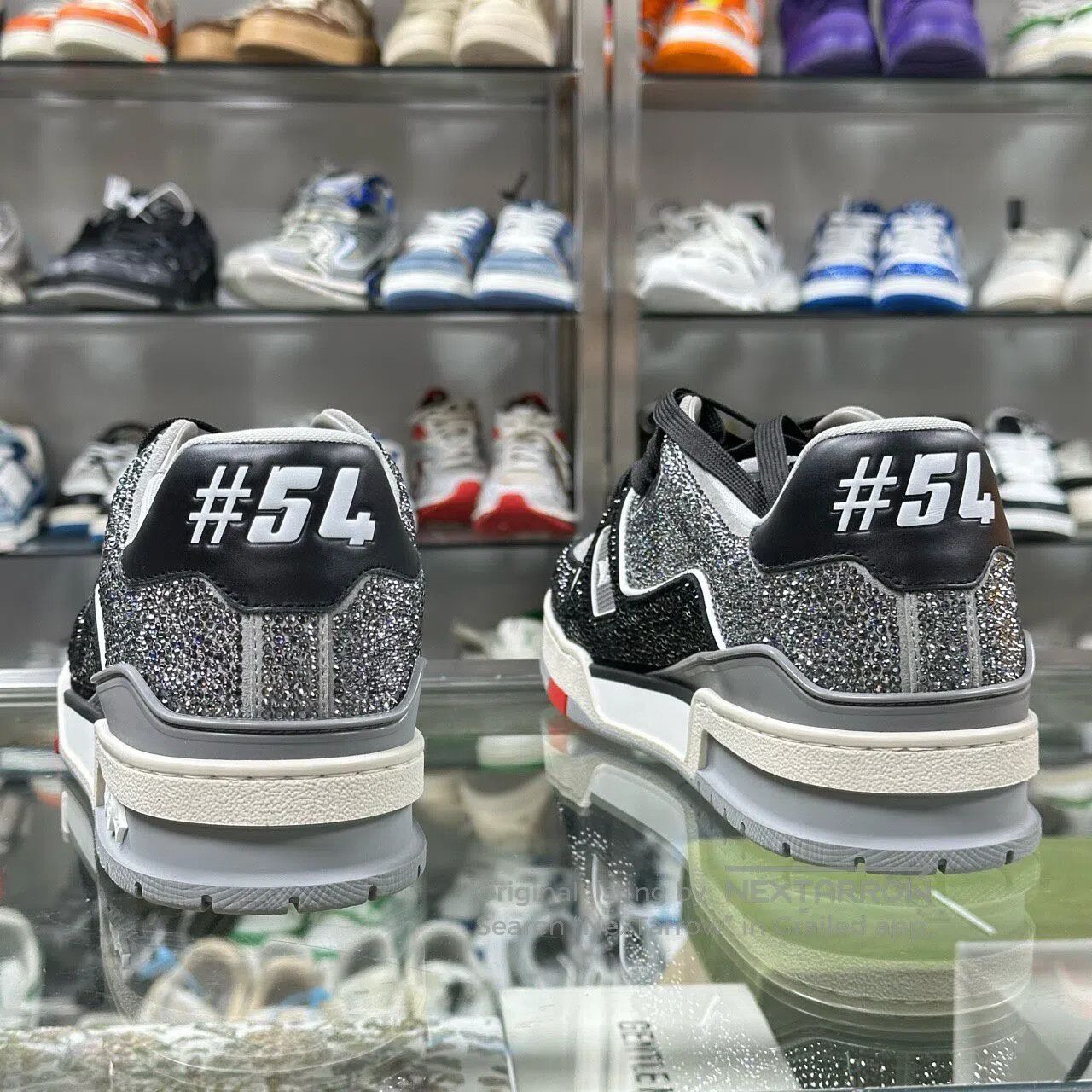 Louis Vuitton Louis Vuitton TRAINER Full Diamond Black Cement shoes Size US 11.5 / EU 44-45 - 4 Thumbnail