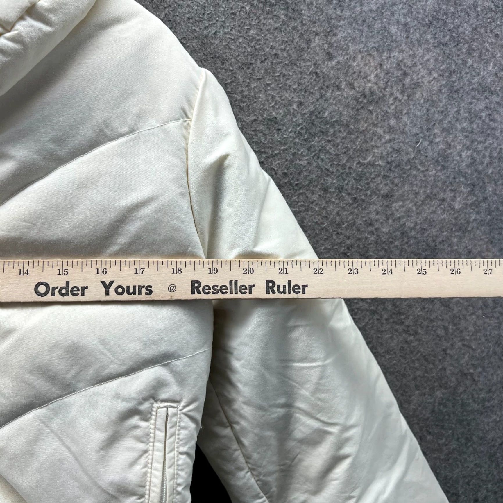 Vintage VINTAGE First Down Jacket Womens 12 Puffer Full Zip Heavyweight Down 90s Cream Beige Size XL / US 12-14 / IT 48-50 - 5 Thumbnail