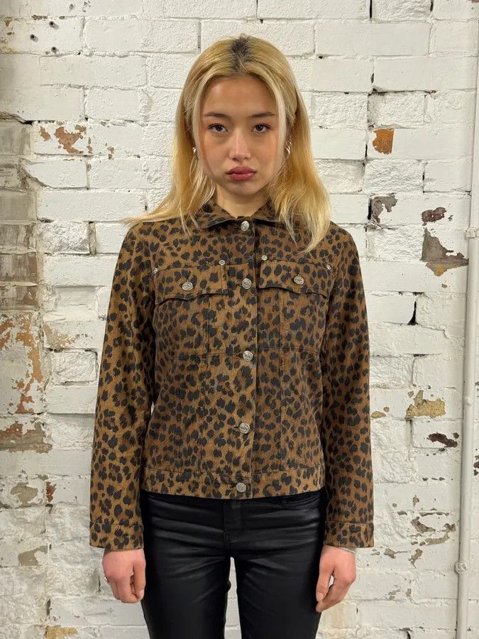 Vintage Sonia Ryckiel Brown Leopard Print Jacket Size S / US 4 / IT 40 - 2 Thumbnail