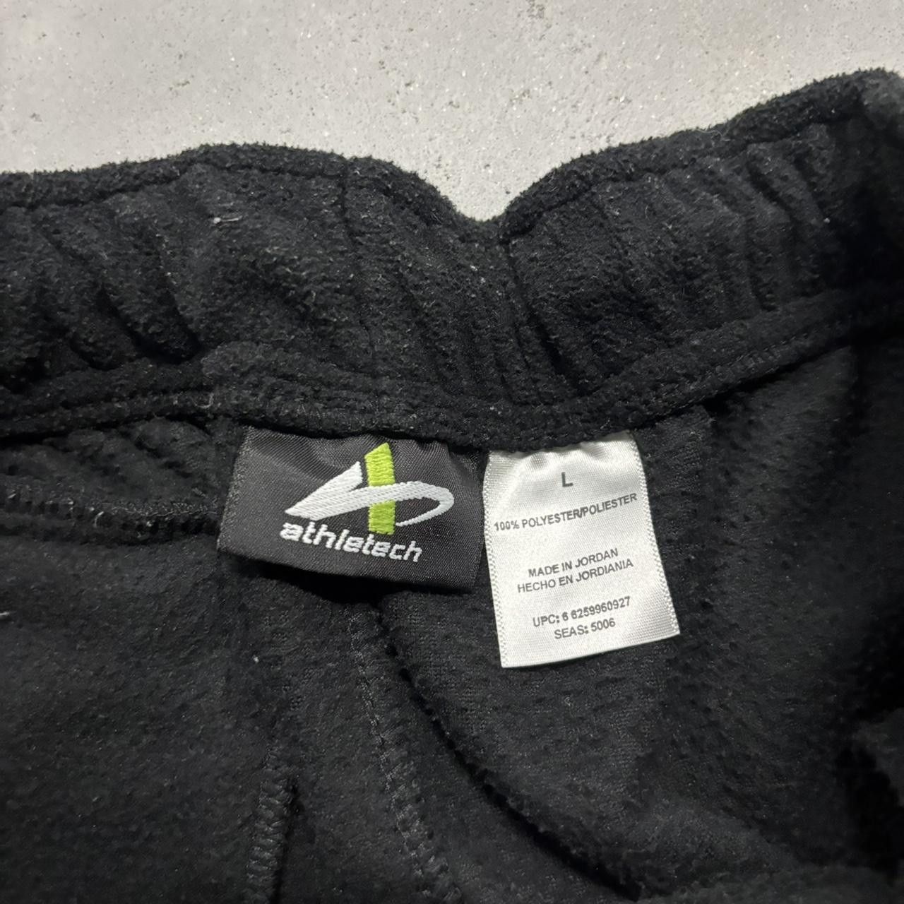 Japanese Brand × Vintage Crazy Vintage Y2K/2000s Baggy Black Fleece Wide Leg Skater Style Opium Sweatpants! Size US 34 / EU 50 - 6 Thumbnail