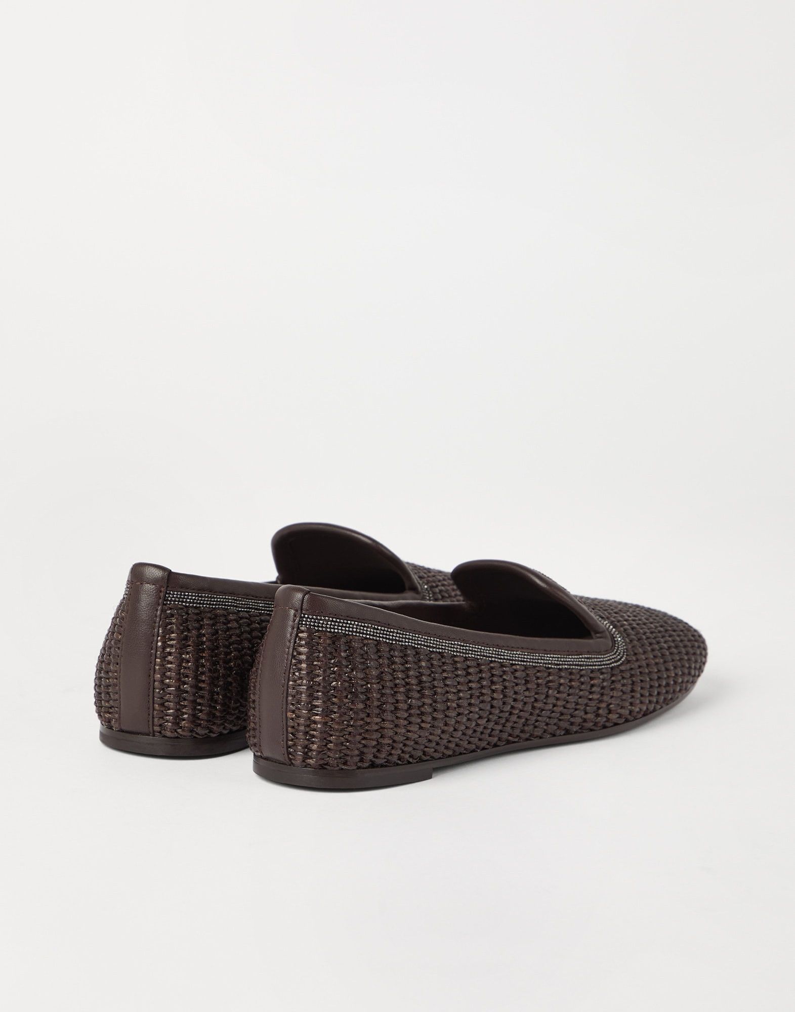 Brunello Cucinelli o1la1rc1a0326 Techno Raffia Slippers in Brown Size US 11 / IT 41 - 3 Thumbnail