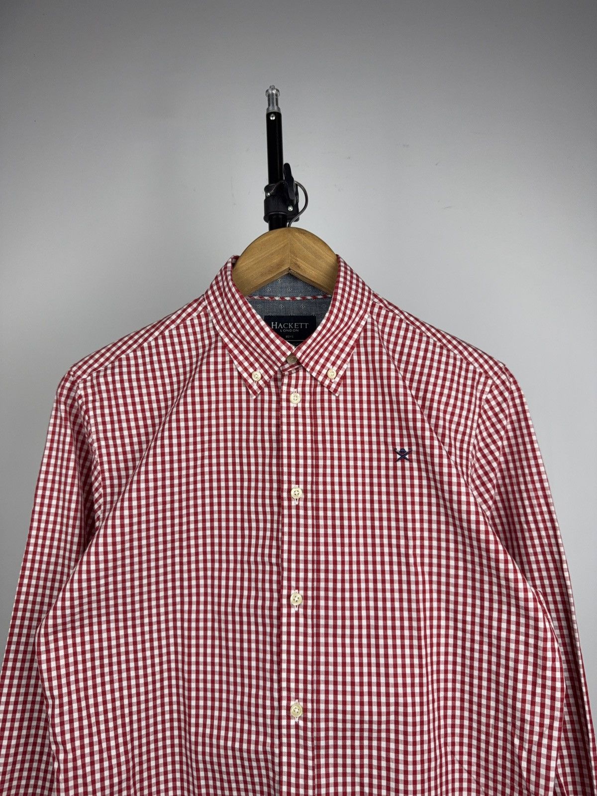 Hackett Luxury Hackett London Red Gingham Check Shirt XS / 14-15Y Size US XS / EU 42 / 0 - 2 Thumbnail