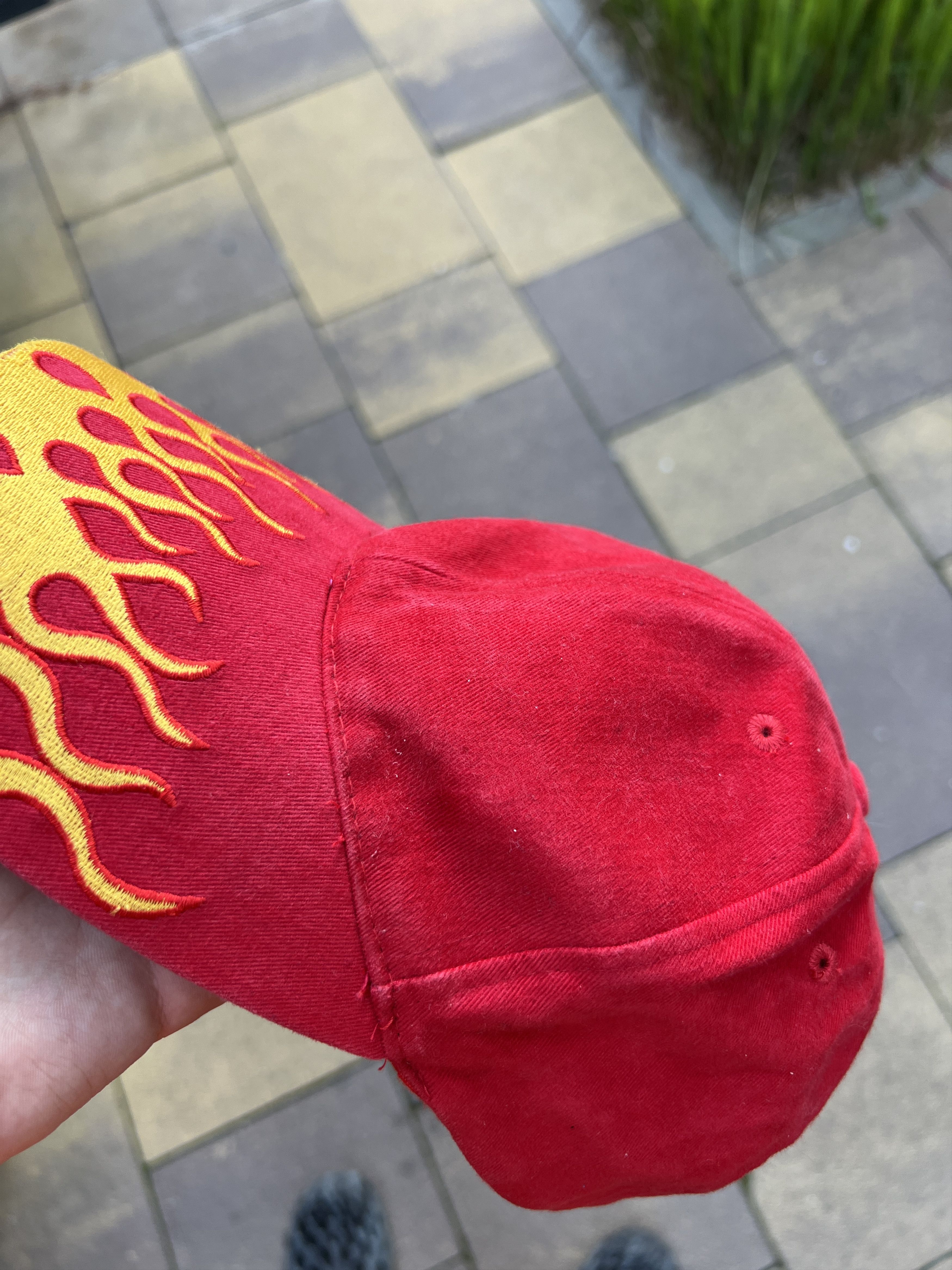Vintage Vintage Flame Logo Red Cap Size ONE SIZE - 3 Thumbnail
