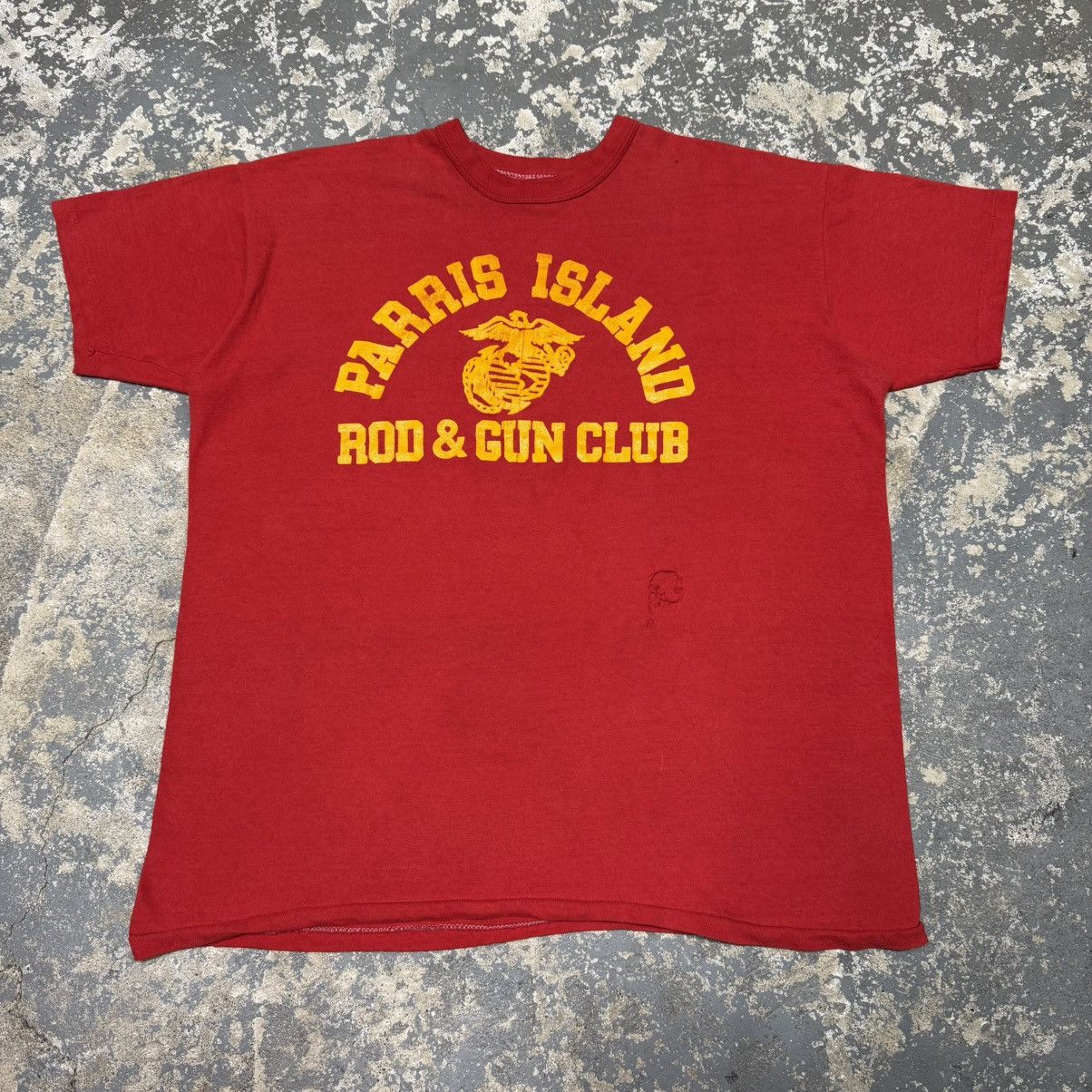 Russell Athletic True Vintage Parris Island Rod And Gun Club 70s Russell Mari Size US L / EU 52-54 / 3 - 1 Thumbnail