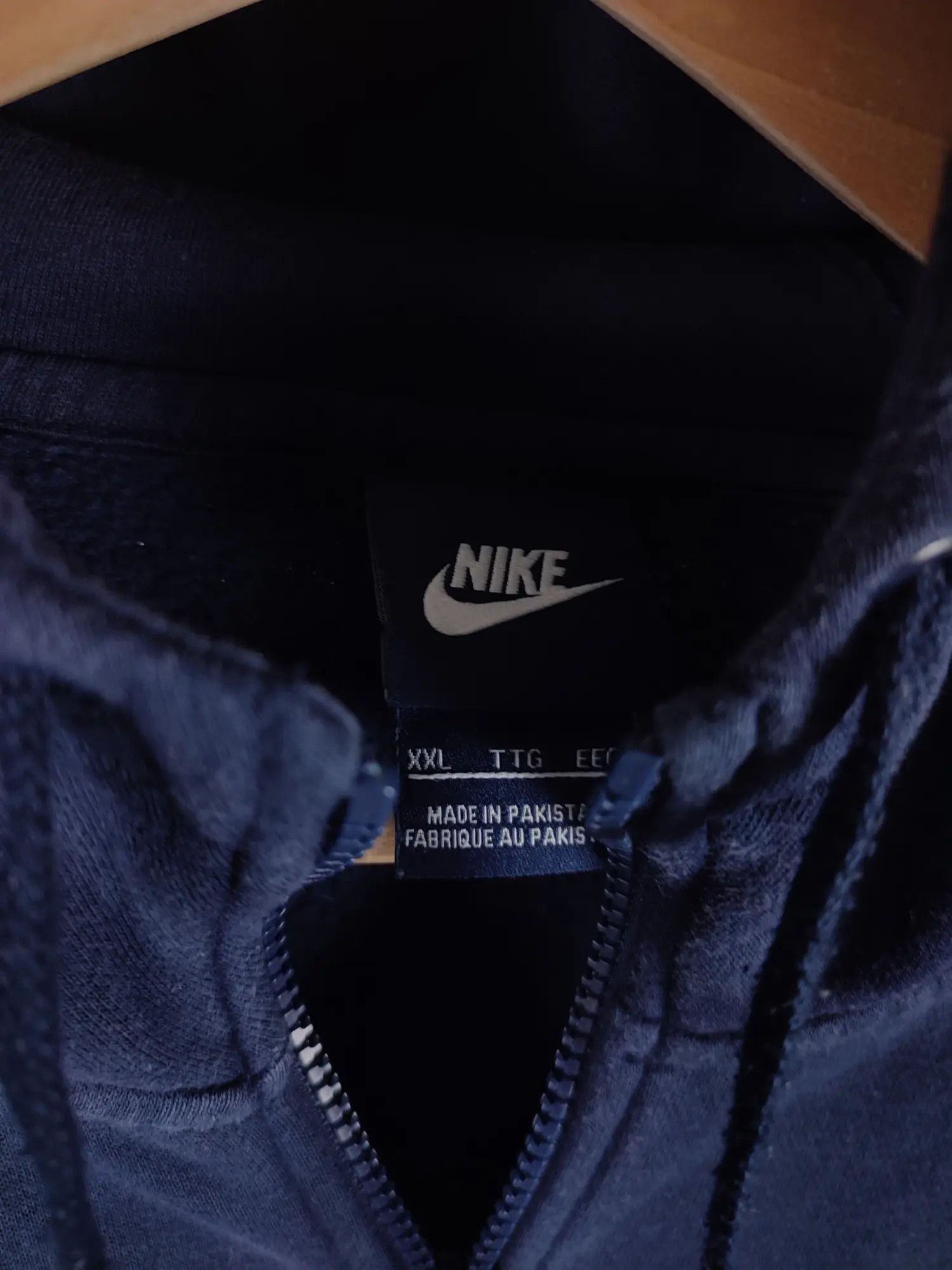 Nike Nike Navy Blue Faded Hoodie Size US XXL / EU 58 / 5 - 7 Thumbnail