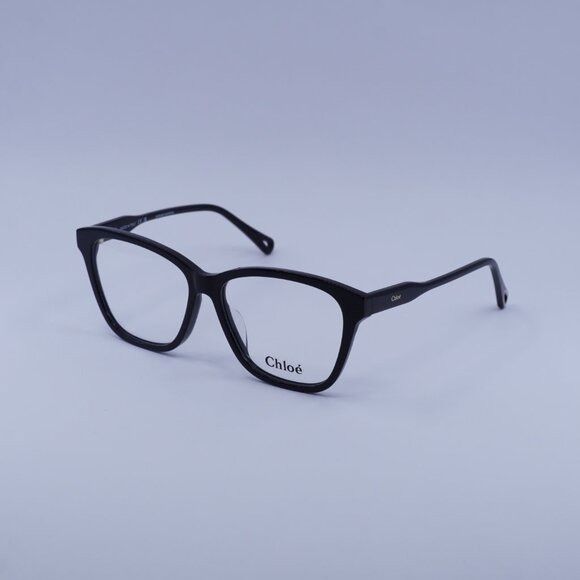 Chloe Chloe CH0084OA 001 Eyeglasses Black 55mm Square Frame Size ONE SIZE - 4 Thumbnail