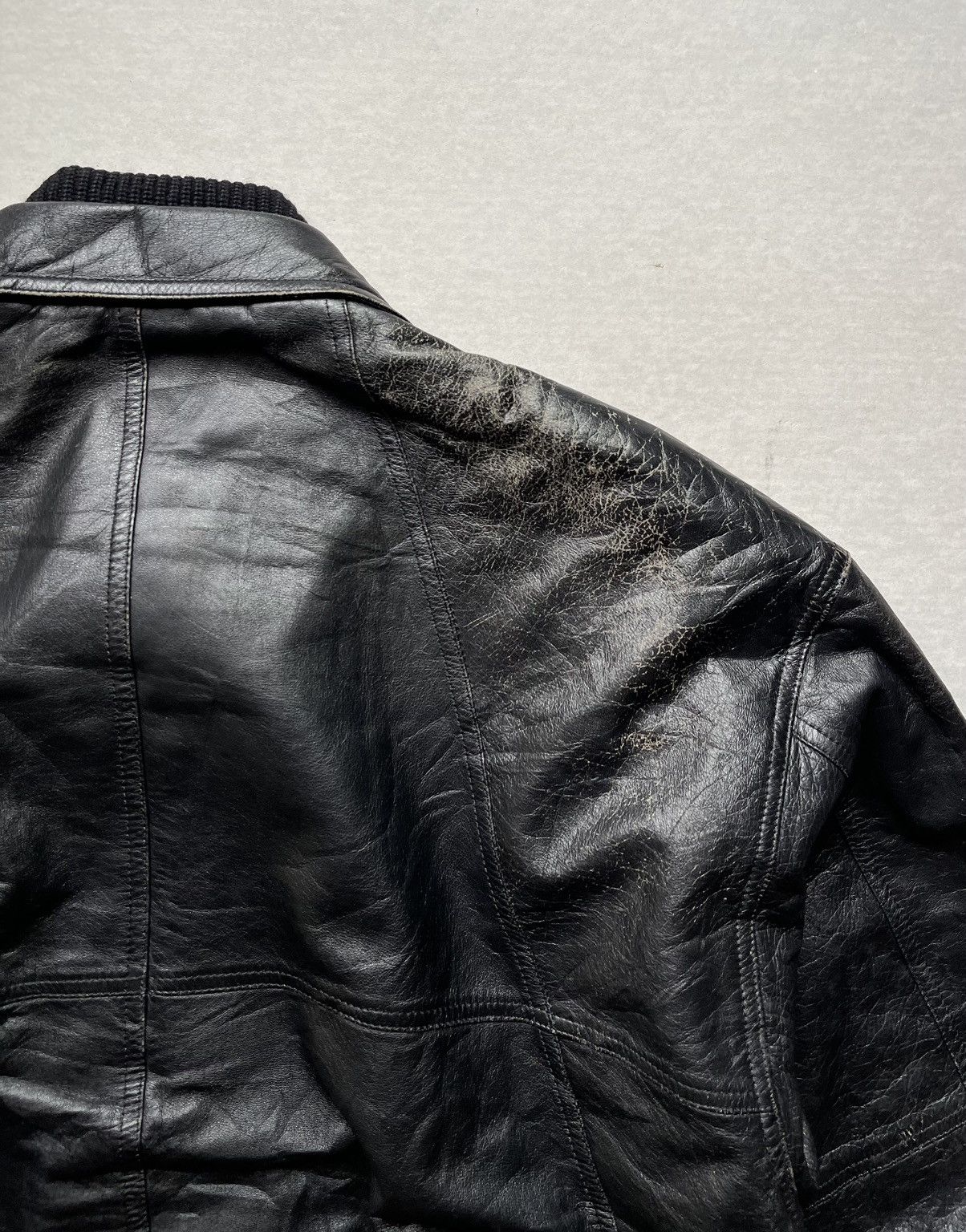 Genuine Leather × If Six Was Nine × Japanese Brand 🔥Vintage Black Pia Japan Leather Bomber Jacket Size US M / EU 48-50 / 2 - 9 Thumbnail