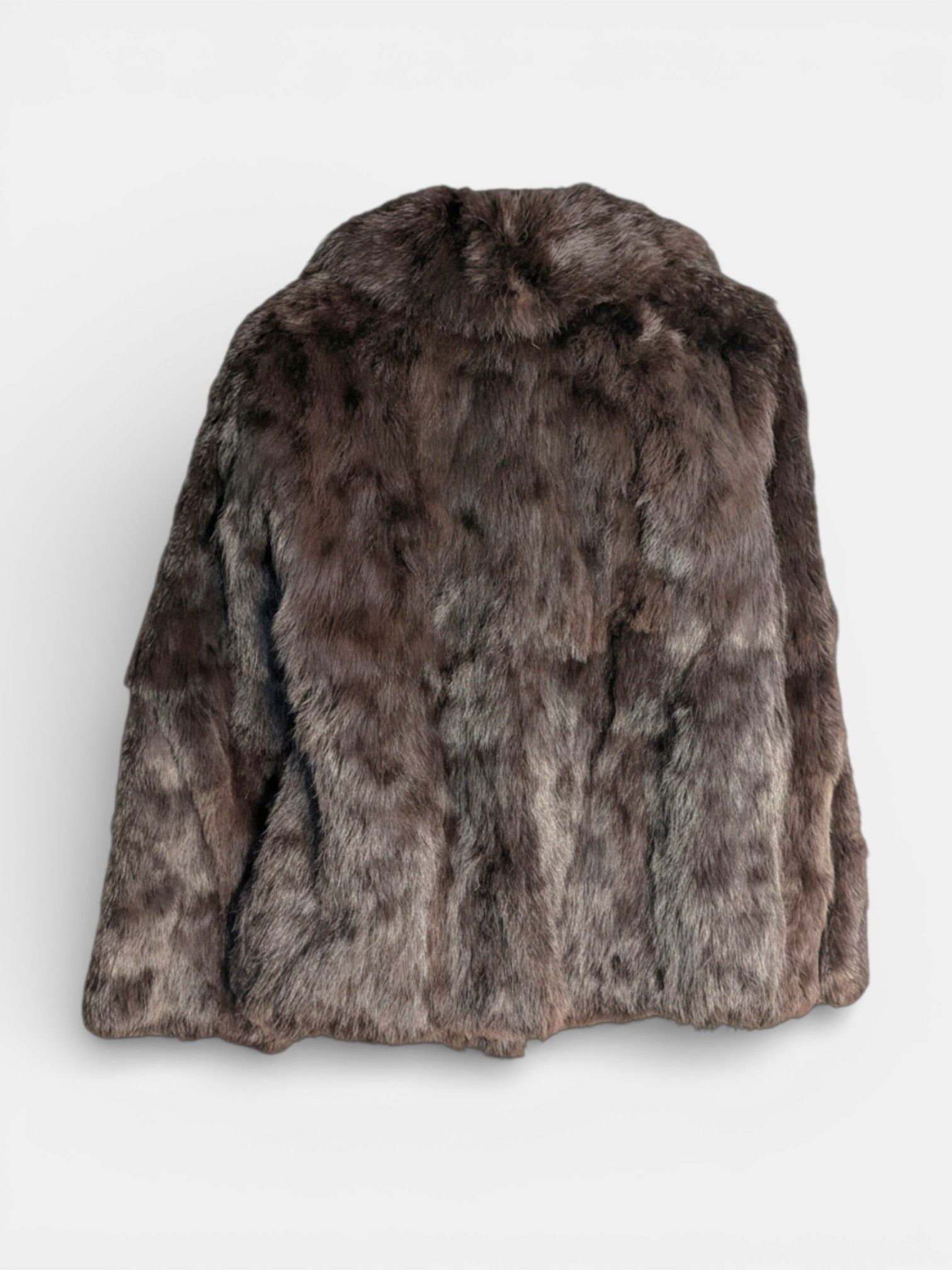 Other Vintage Brown Rabbit Fur Jacket Women M/L Size L / US 10 / IT 46 - 2 Thumbnail