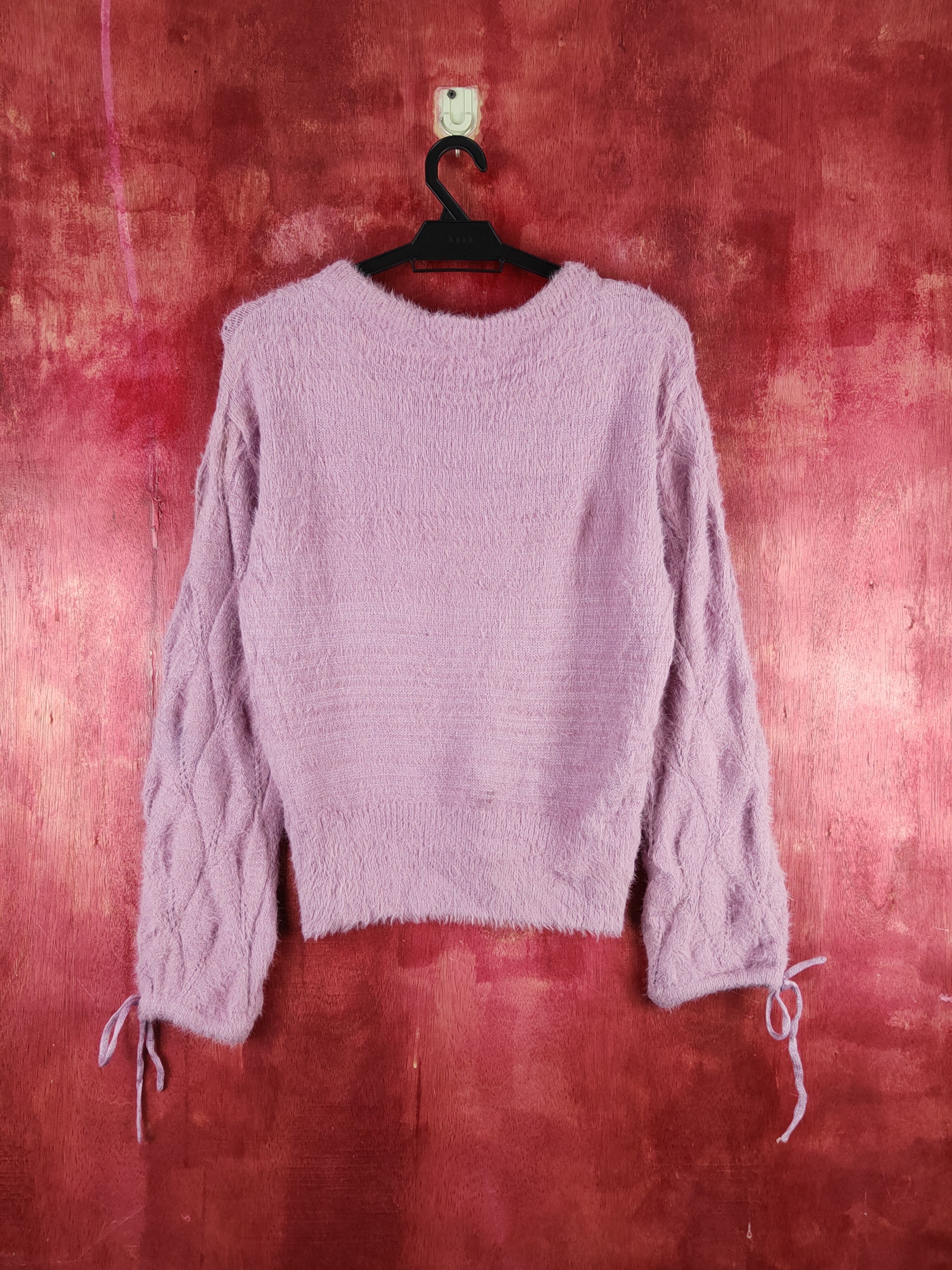 Homespun Knitwear Heather Purple Shag Shaggy Fur Mohair Knitwear #S2033 Size M / US 6-8 / IT 42-44 - 7 Thumbnail