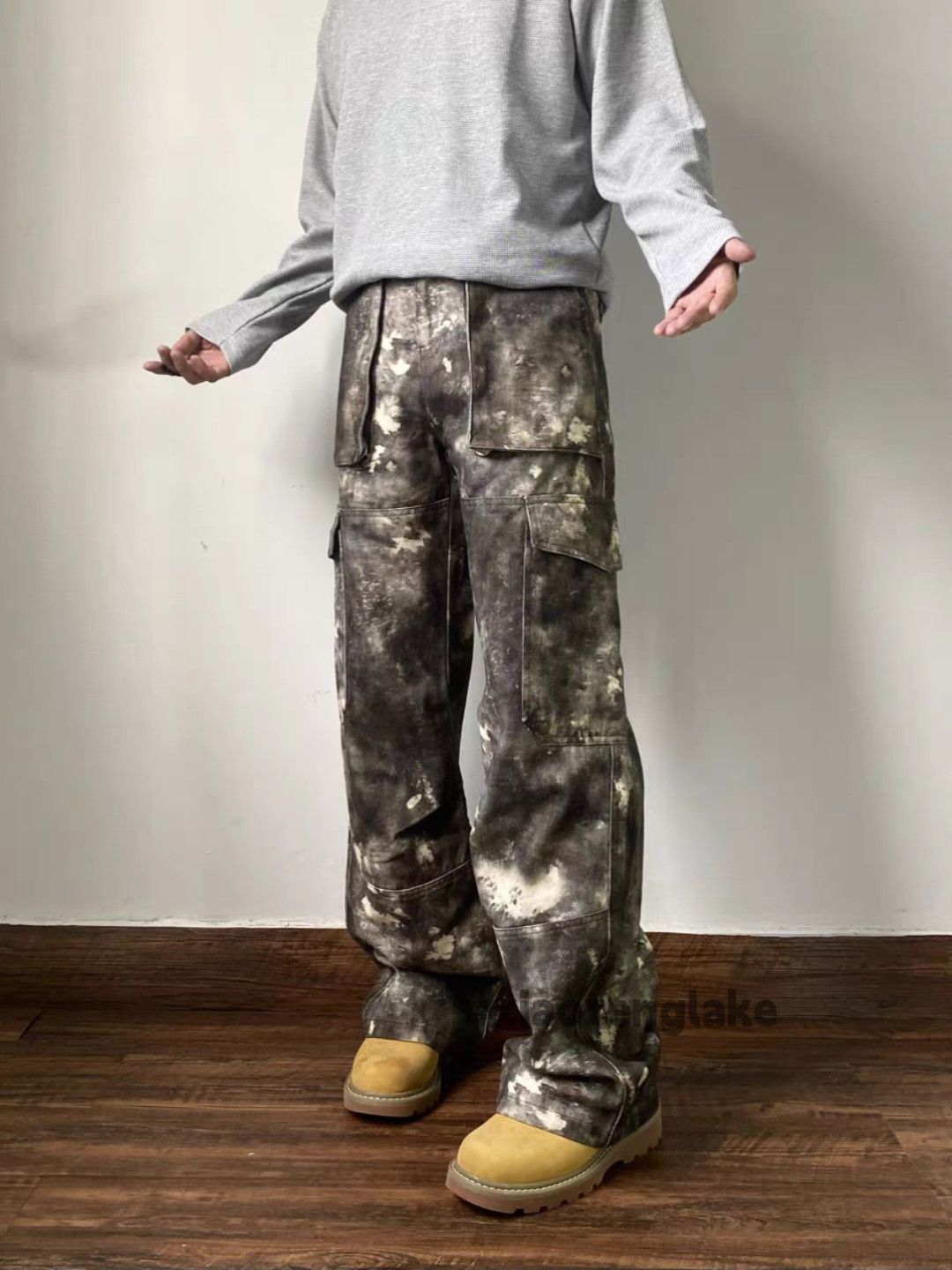 Designer × Japanese Brand × Vintage washed faded outdoor military pattern camo cargo pants Size US 32 / EU 48 - 1 Thumbnail