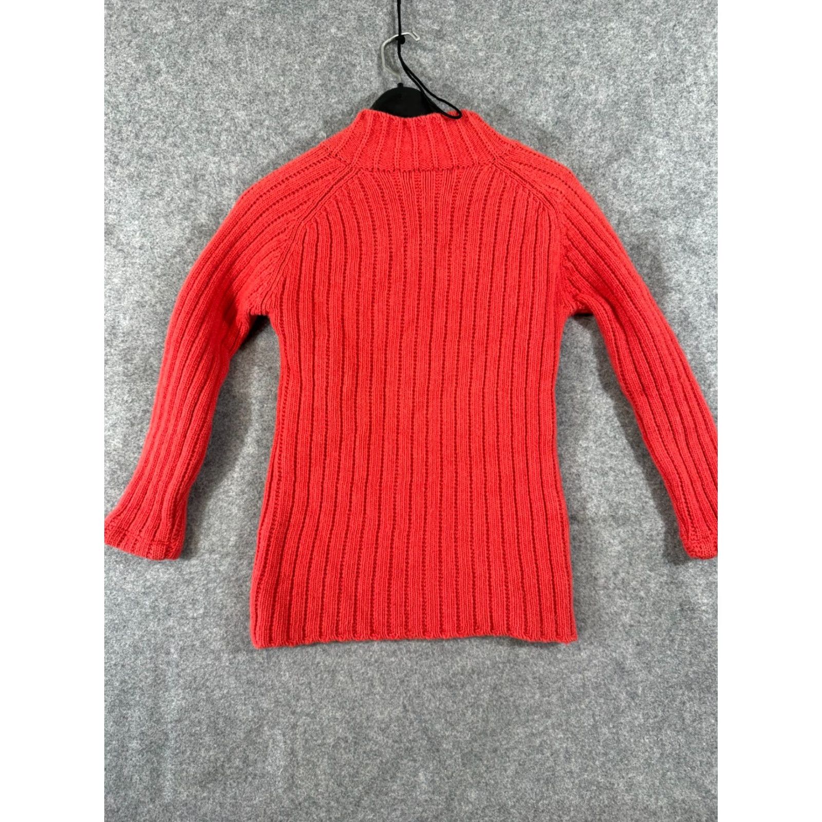 Boden Boden Sweater Womens M Red Raglan Sleeve Ribbed Knit Tie Neck Pom Pom Vintage Sweater Pullover Winter Womens M Red Raglan Sleeve Size M / US 6-8 / IT 42-44 - 7 Thumbnail