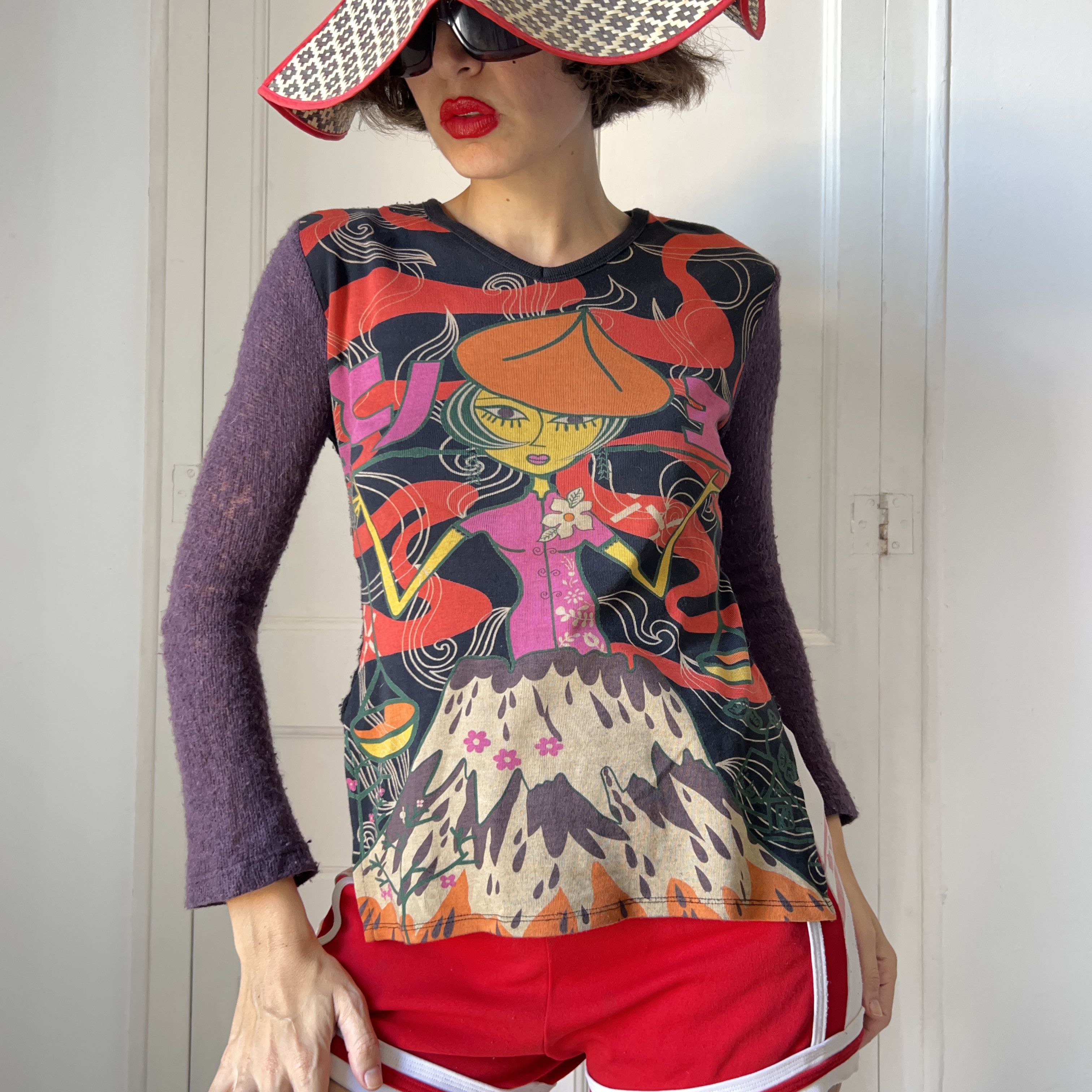 Custo Barcelona Vintage Custo Barcelona Shirt, Y2K Crochet Granny Square Size M / US 6-8 / IT 42-44 - 7 Thumbnail