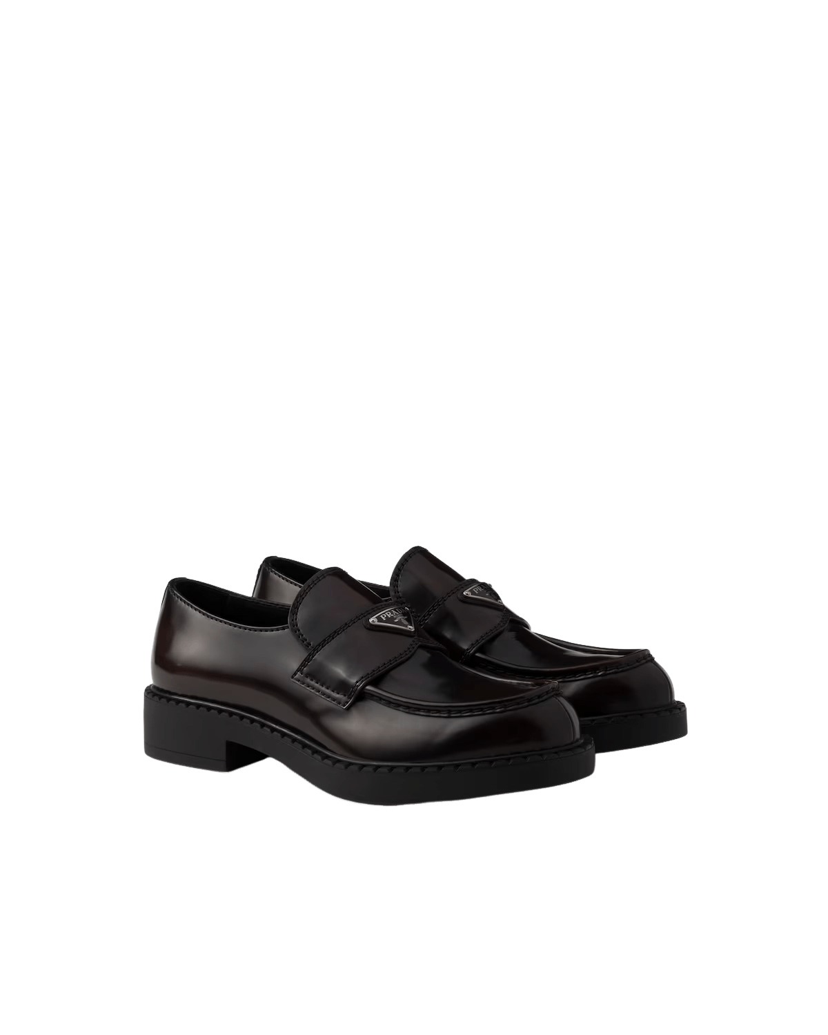 PRADA Sienna Brown Leather Loafers New & Authentic