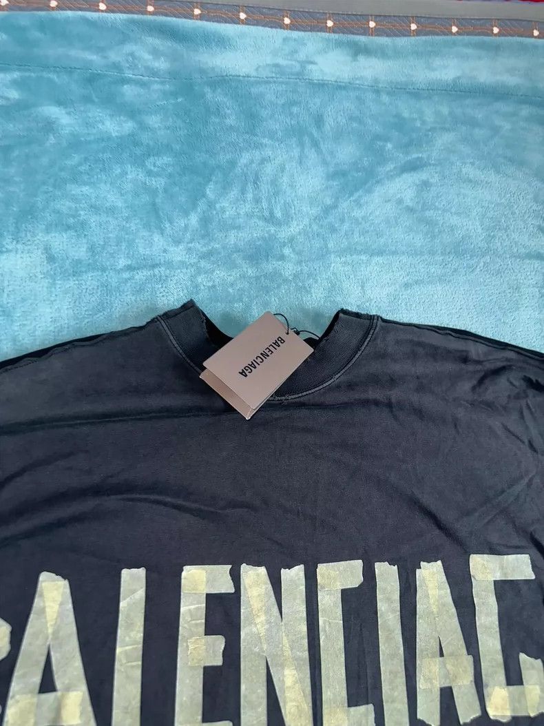 Balenciaga Balenciaga Tape letter LOGO printed round neck short sleev Size US L / EU 52-54 / 3 - 3 Thumbnail
