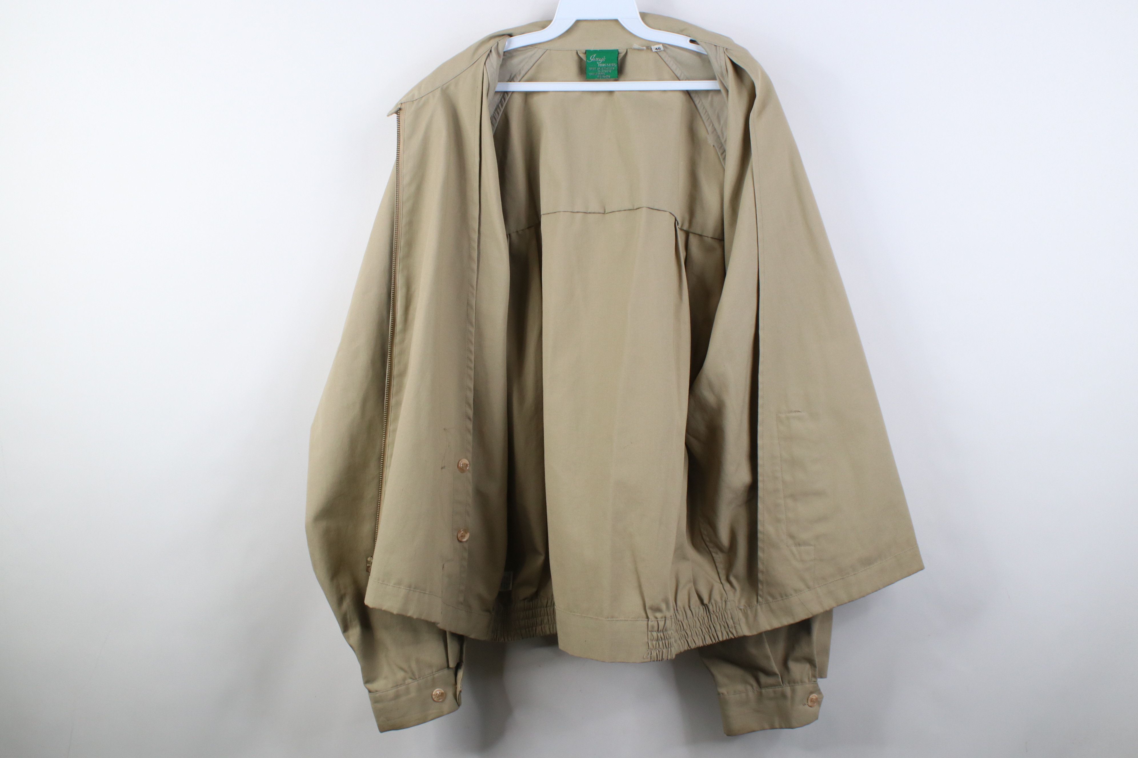 Vintage Vintage 70s Streetwear Canvas Cafe Racer Bomber Jacket Beige Size US XXL / EU 58 / 5 - 11 Thumbnail