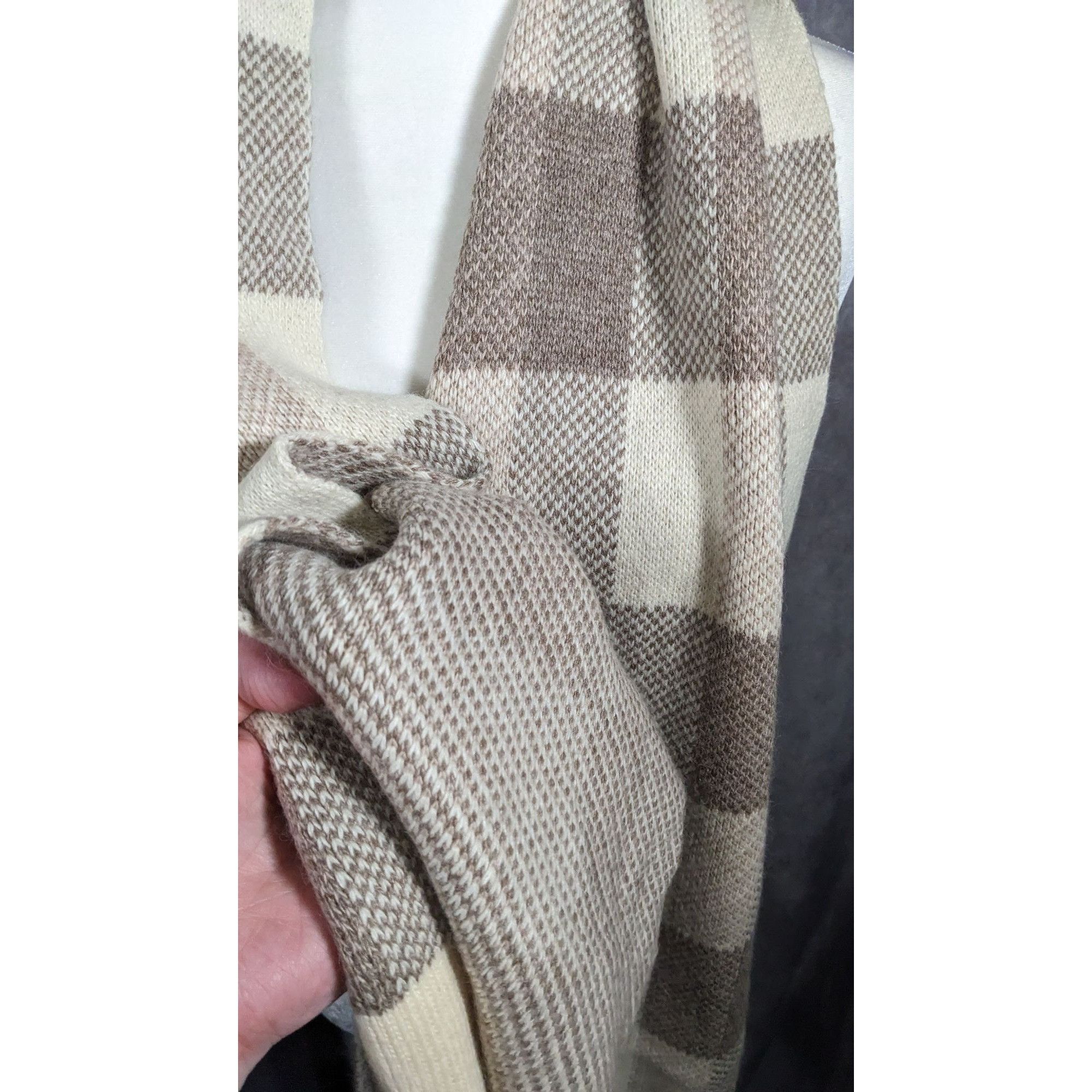 Other Mimi-Mua Firenze Cream And Tan Plaid Scarf Size ONE SIZE - 9 Thumbnail
