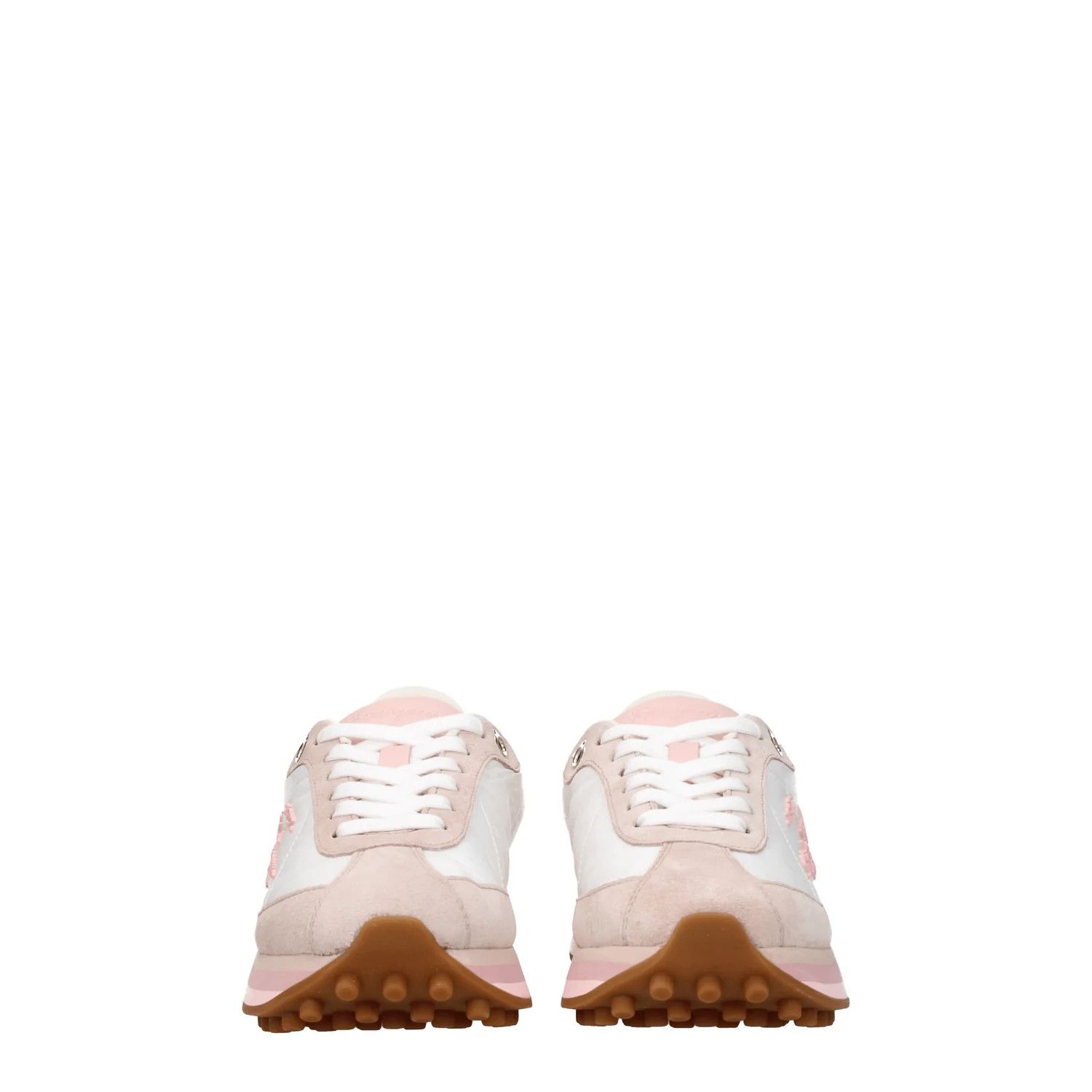Salvatore Ferragamo ob1o1e1224 Fabric Sneakers in White Pink Size US 8 / IT 38 - 3 Thumbnail