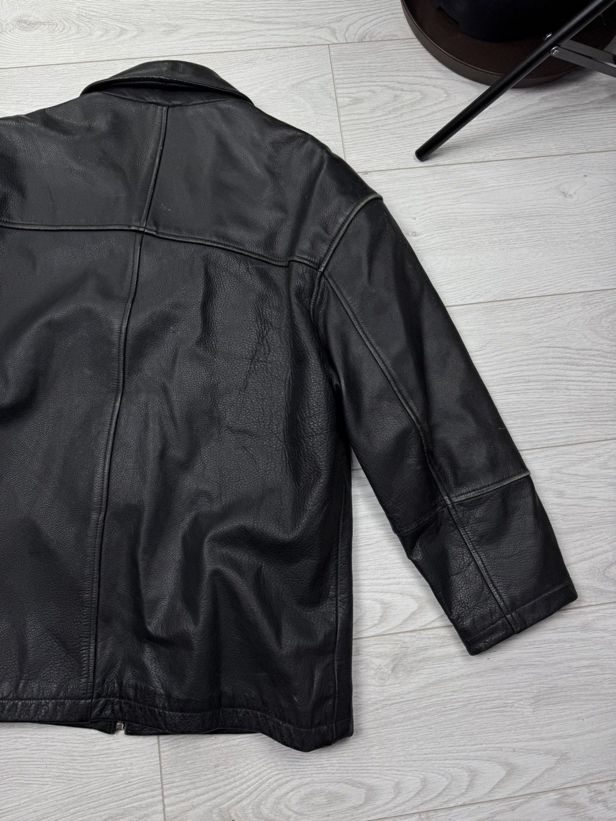 Angelo Litrico × Vintage Vintage 90s Y2K heavy leather coat jacket japan style Size US L / EU 52-54 / 3 - 11 Thumbnail