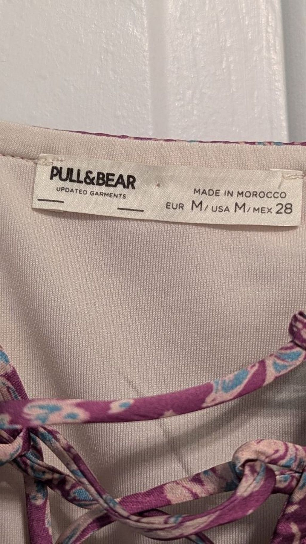 Pull & Bear Women's Pull & Bear Dress, Size M, Purple Floral Size M / US 6-8 / IT 42-44 - 3 Thumbnail