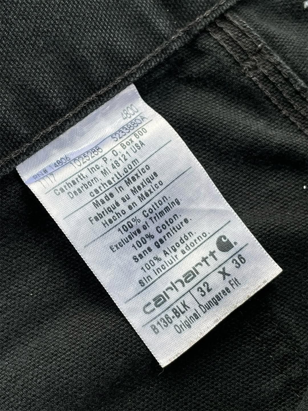 Carhartt Faded Black Carhartt Doublekne B136-BLK🪡Grunge Size US 33 - 3 Thumbnail