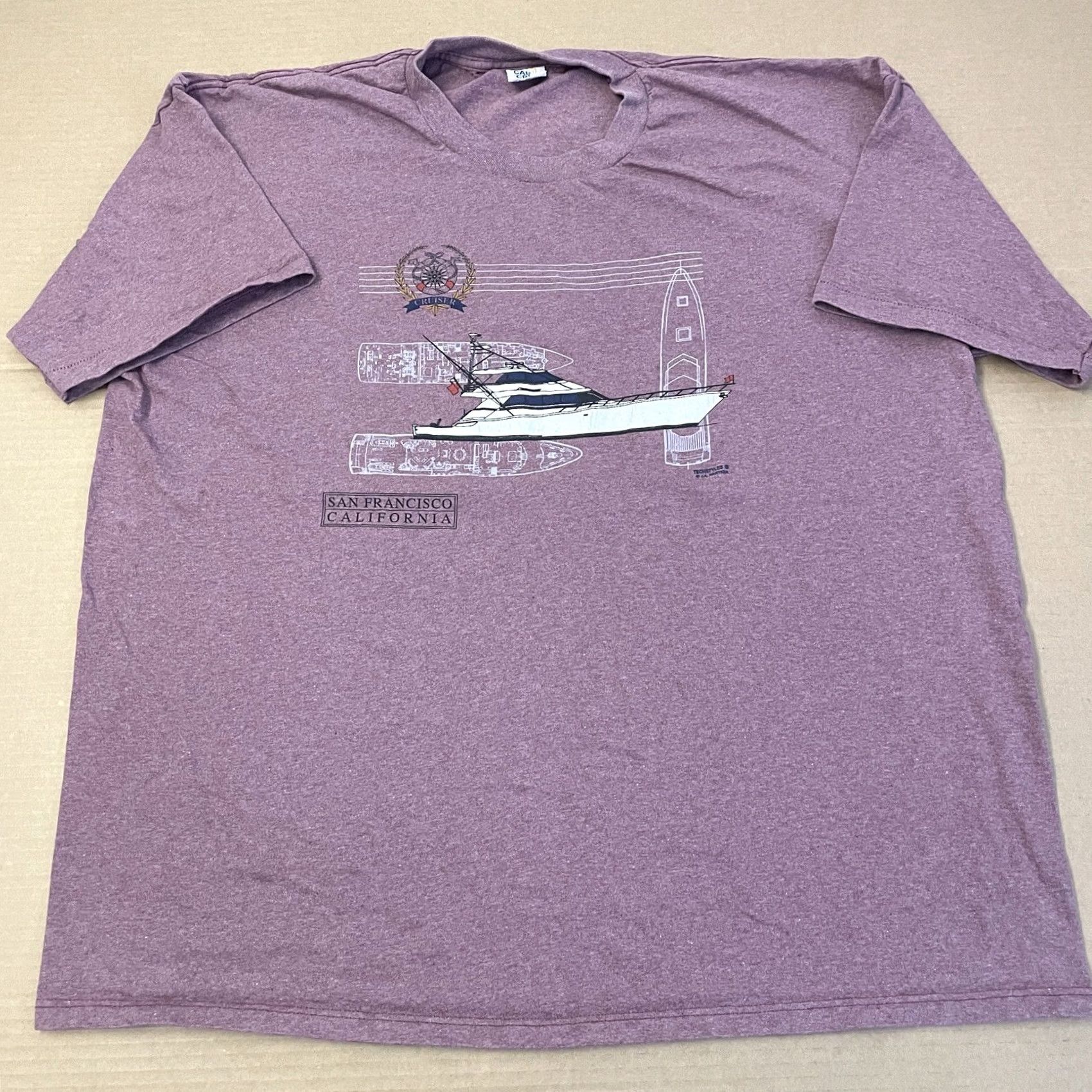 Vintage VINTAGE Cal Cru San Francisco Shirt Adult XXL 2XL Red 90s Y2K Mens Size US XXL / EU 58 / 5 - 2 Thumbnail