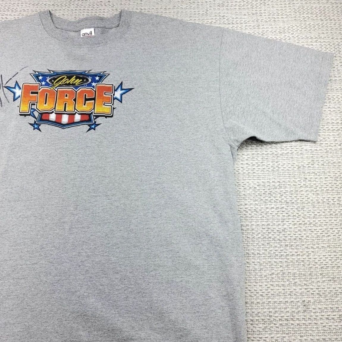 Anvil VINTAGE John Force T-Shirt Mens 2X Signed Autographed Gray NHRA Racing 2006 Never Worn Size US XXL / EU 58 / 5 - 4 Thumbnail