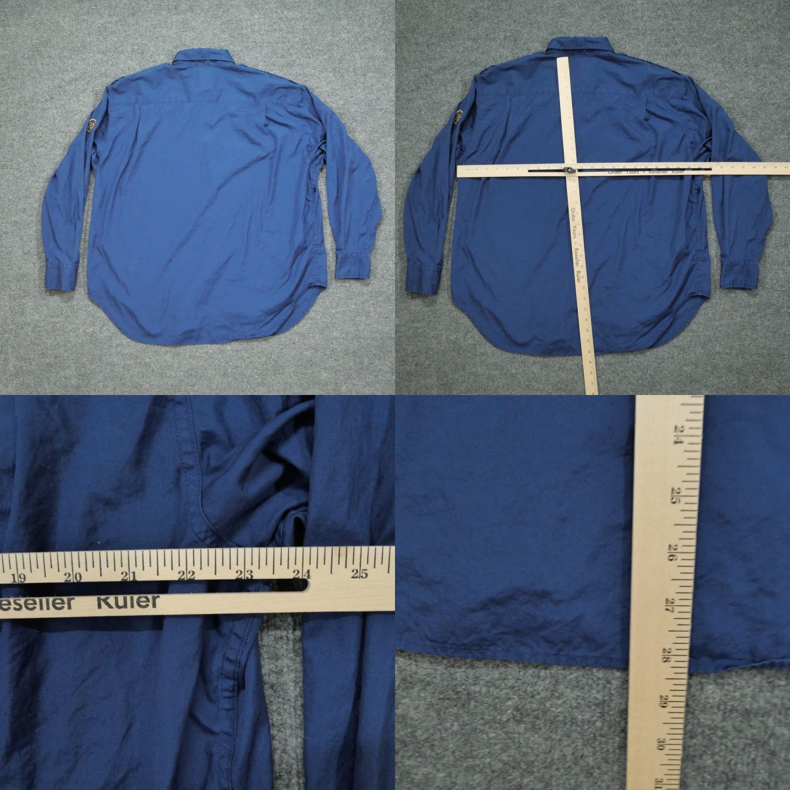 Ralph Lauren VINTAGE Ralph Lauren Country Shirt Mens Large Blue Navy Army Military Uniform Size US L / EU 52-54 / 3 - 8 Thumbnail